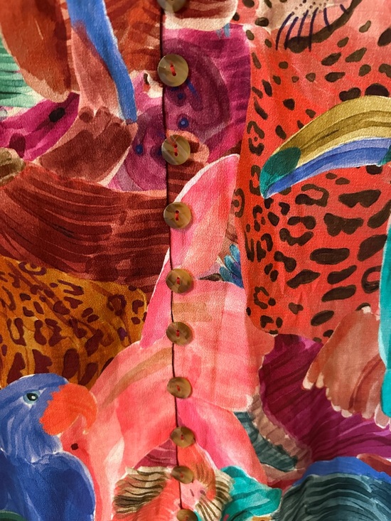 Farm Rio Multicolor V Neck Midi Dress - Size XL - Picture 9 of 12